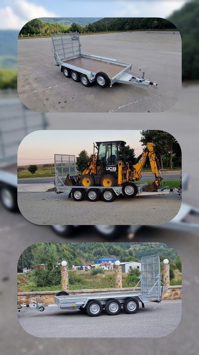 Platformă transport utilaje DE ÎNCHIRIAT platforme remorci 3,5t 3500kg
