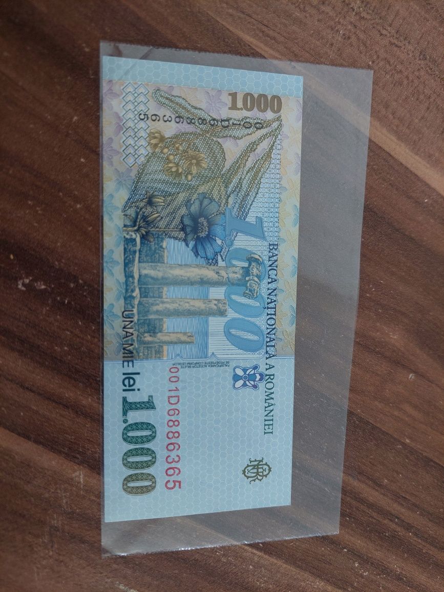 Bancnotă 1000 de lei (an 1998 Serie 001)