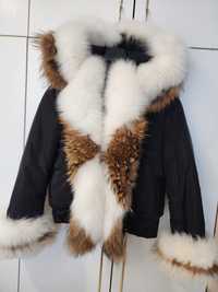 Дамско яке с естествена кожа от сибирска лисица