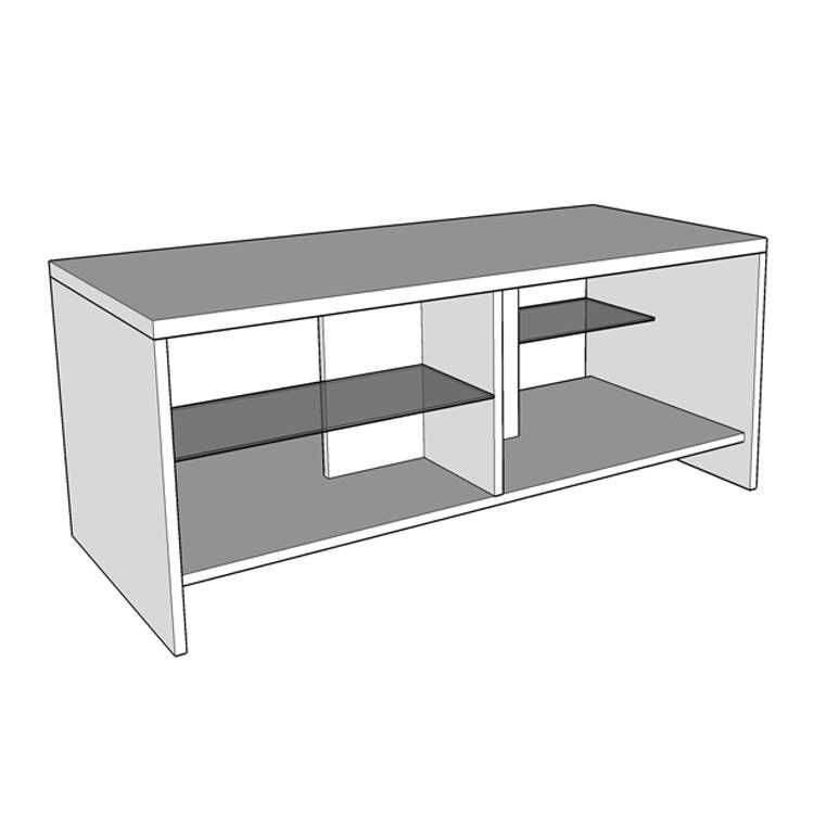 Masuta cafea living Legato, pal negru, 110 x 50 x 47 cm