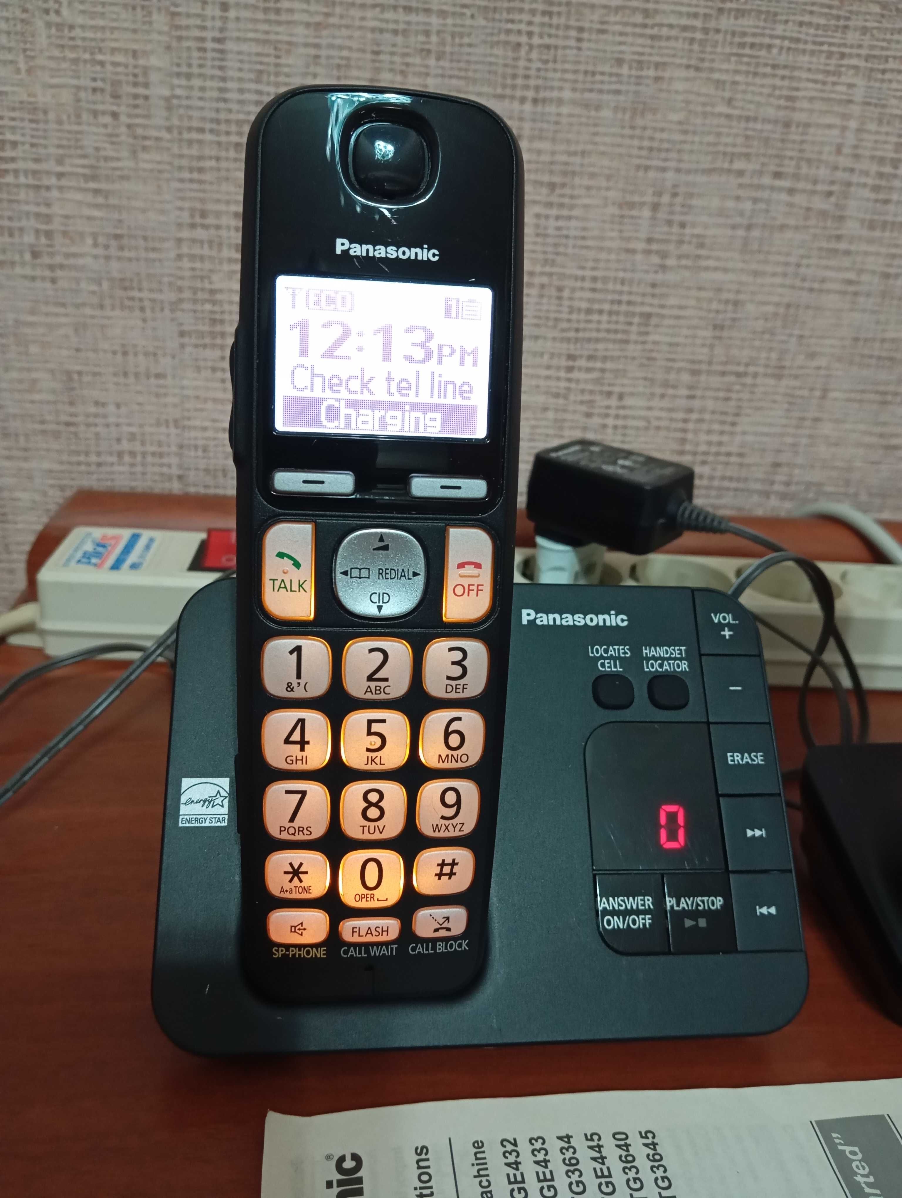 Продам радиотелефон PANASONIC две трубки на один телефонный номер.