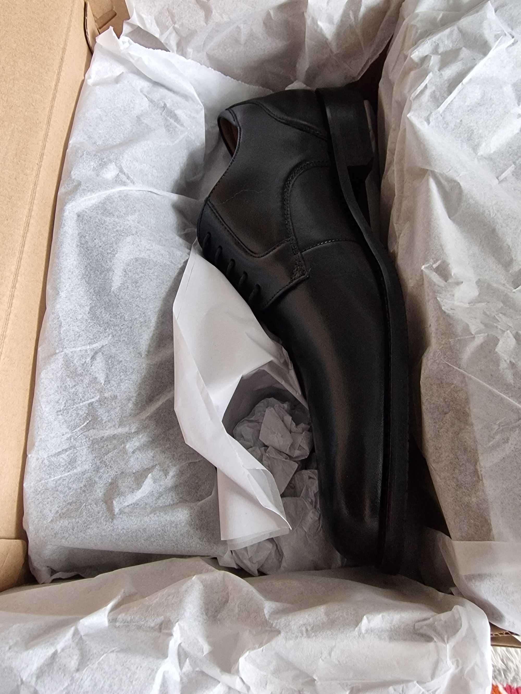 Pantofi Clarks | Barbati | Derby Craftarlo Lace | Piele | Negru | 44