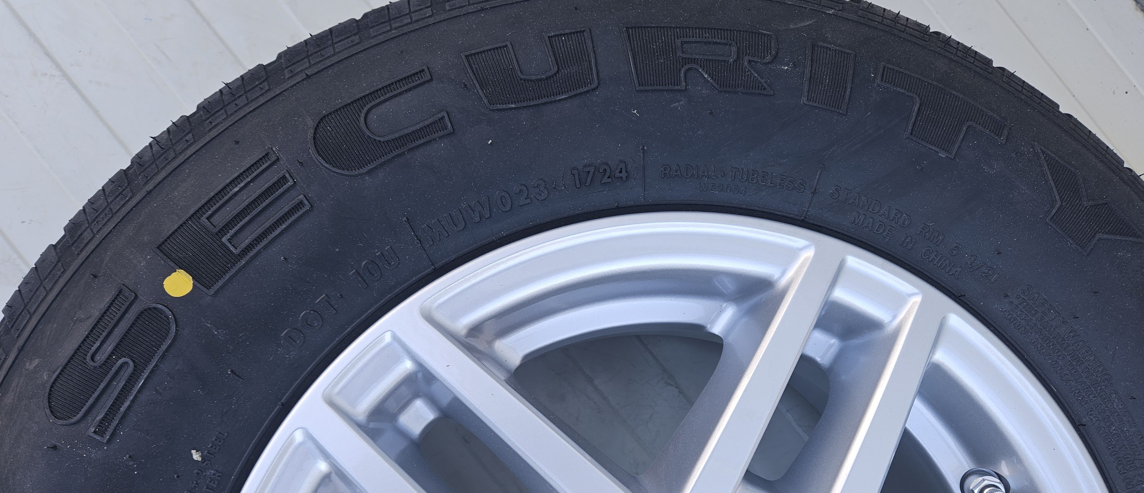 Roata completa 185 R14C, Anvelopa Security pe Janta aliaj 6Jx14