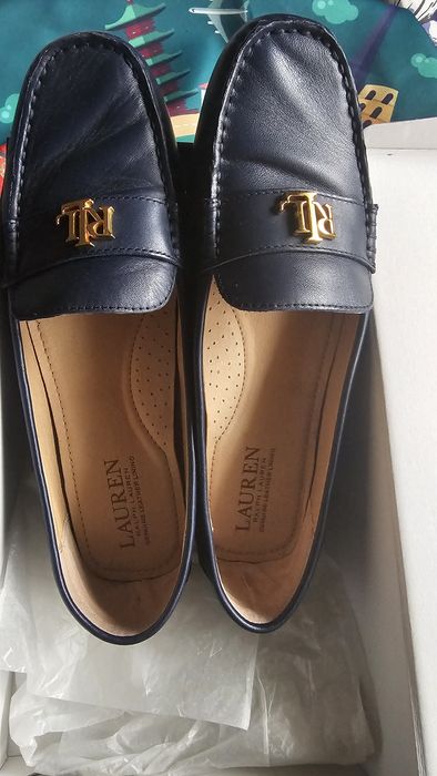Mocasini Lauren Ralph Lauren bleumarin, 40