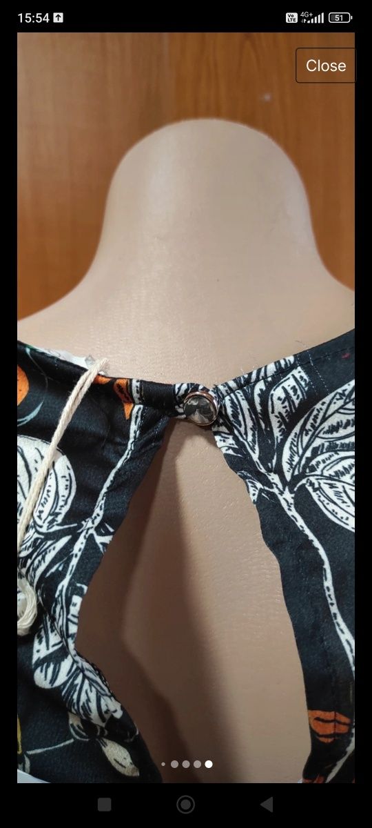 Rochie casual-eleganta o inflorata M