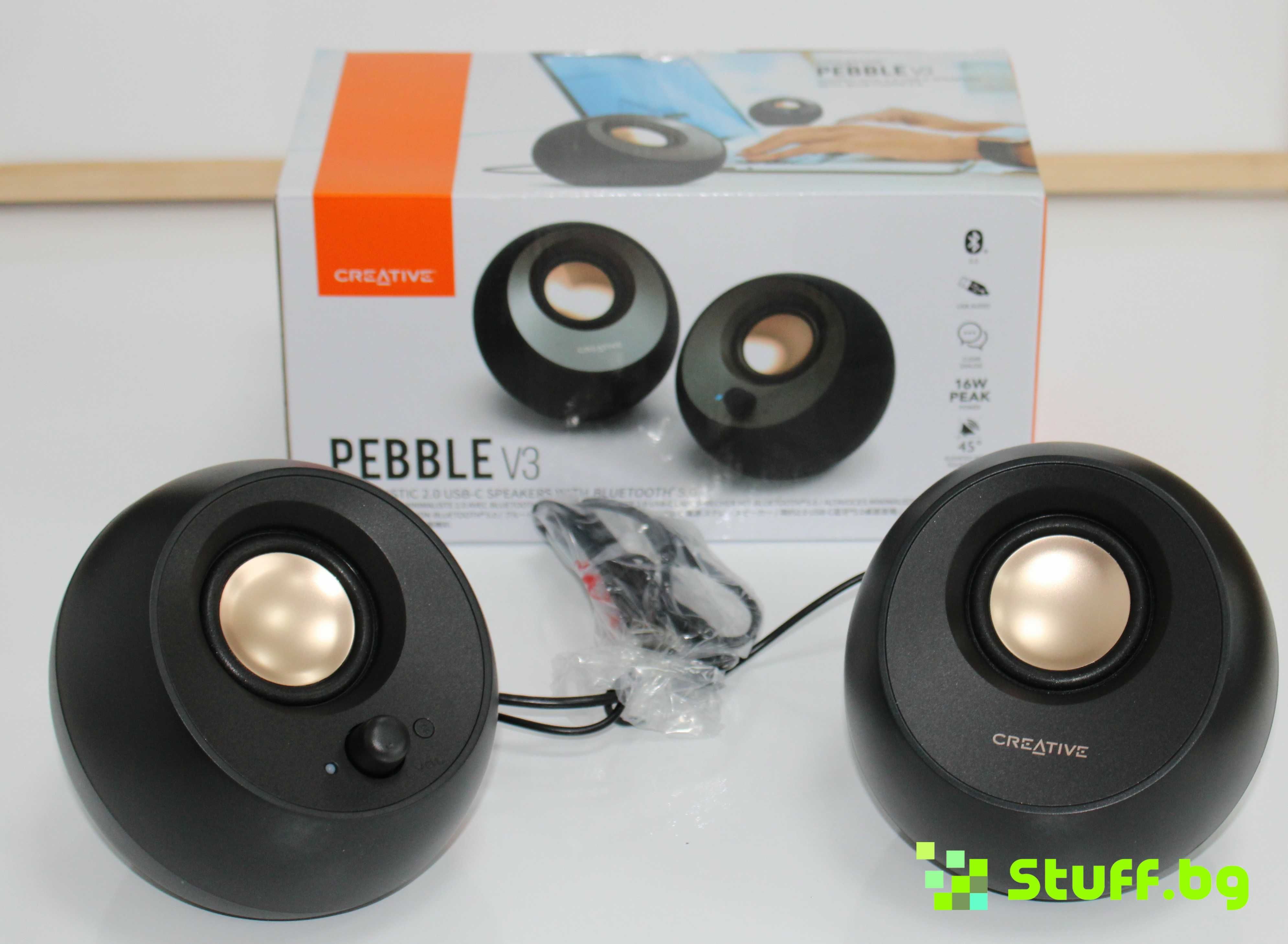 Creative Pebble V3 Bluetooth 5.0, 8W RMS Speakers тонколони