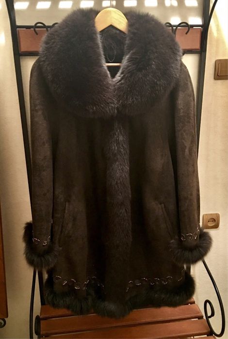 Натуральная женская дублёнка, размер 62-64, Италия