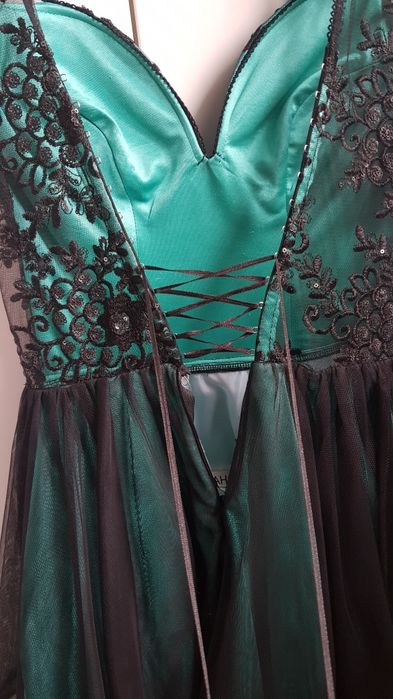 Rochie baby dress cu corset, verde