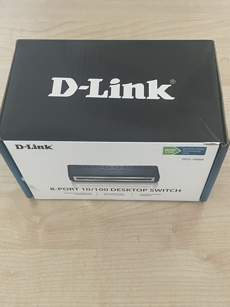 Коммутатор D-link DES-1008A новый