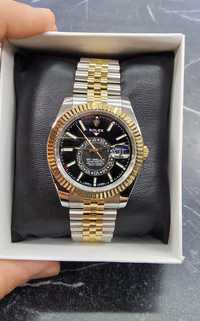 ROLEX SKY DWELLER black dial gold