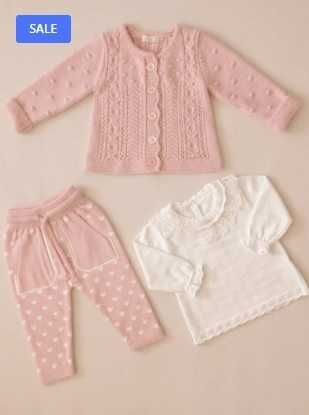 Комплект за Бебе Момиче 3-6м, 6-9м, 9-12м Leo King