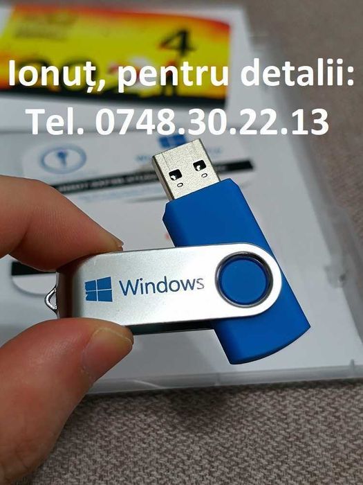 Stick Windows 7, 8, 10, 11 Pro, Office original cu licență, preț real!