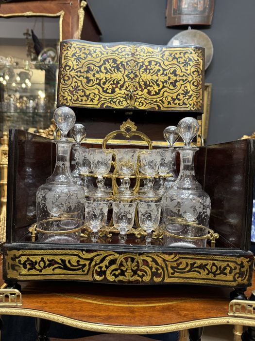 Bar Francez-sec xlx- Napoleon lll Boulle- Pahare Baccarat
