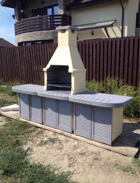 Vand gratar curte gradina barbeque din material refractar