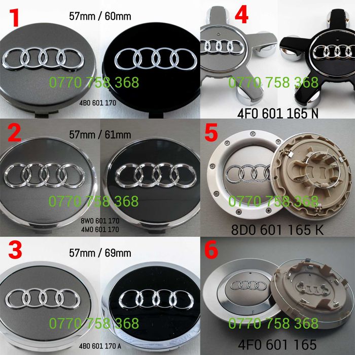 Capace jante aliaj AUDI BMW Land Rover Mercedes Porsche Seat Skoda VW