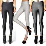 Colanti fitness spandex sport yoga luciosi piele latex leggings