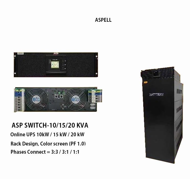 ИБП/UPS ASP SWITCH-15Квт (Kstar) Online 3:3 3:1 1:1