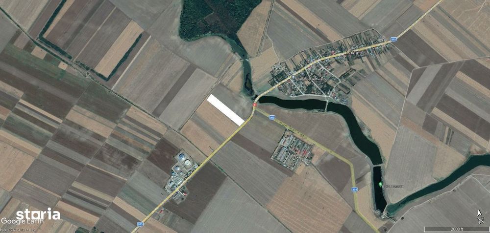 Teren Tamadau - DN3 , deschidere 50m - 2Euro/mp.