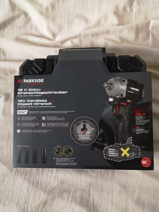 Pistol impact prezoane NOU Parkside negru pe acumulator 12V (neinclus)