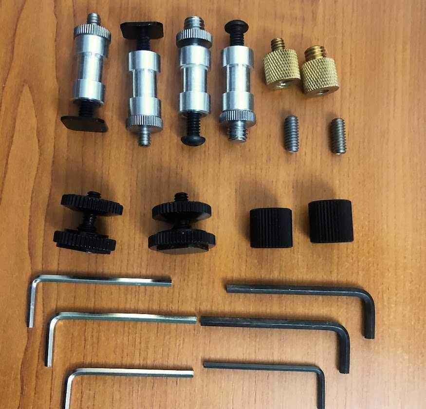 8 Adaptoare / Accesorii Foto-Video si 6 imbusi