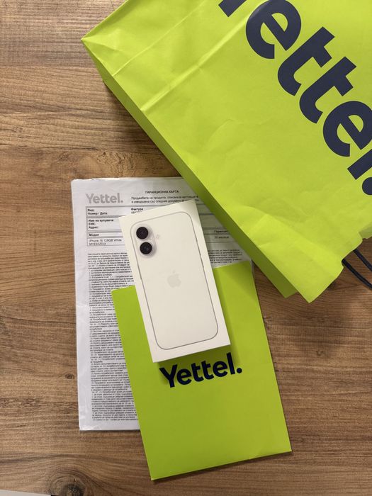 IPhone 16 Йеттел Гаранционен като НОВ ! White - Бял !