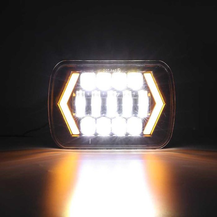 LED Фарове 200W 20x14 см за Jeep Wrangler YJ и Cherokee XJ Daihatsu