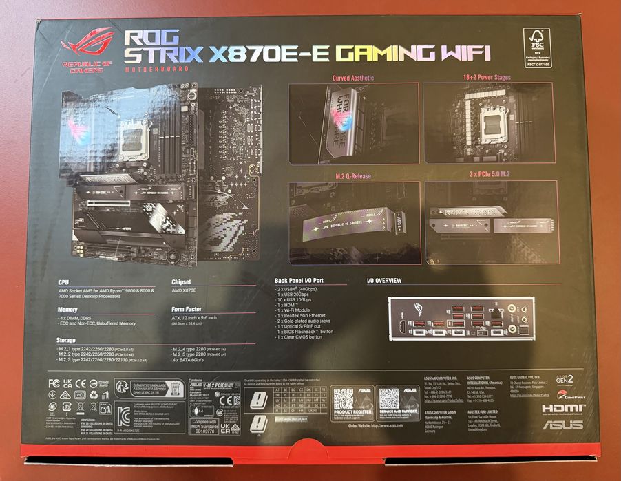 ASUS ROG Strix X870E-E Gaming WiFi – Placă de bază AMD AM5 SIGILATA