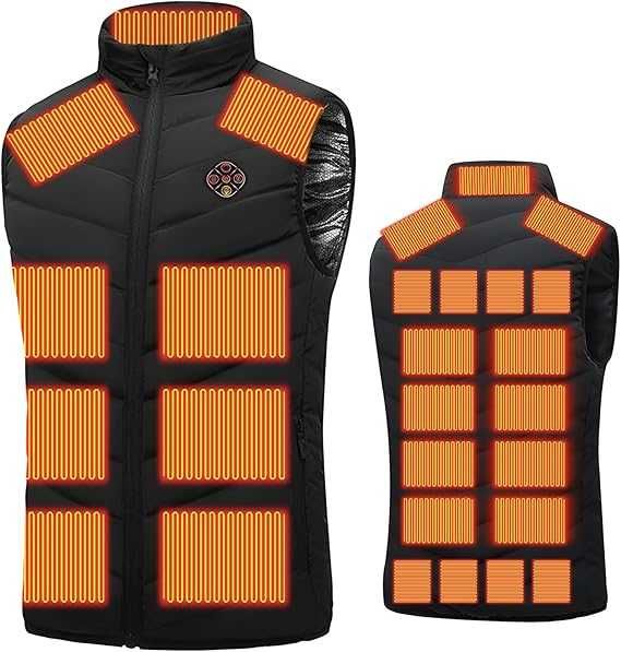 Отопляема жилетка за мъже и жени, 27 зони, 3 нива, без батерия