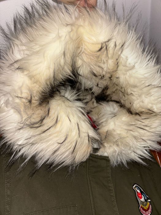 Parka kaki îmblănită