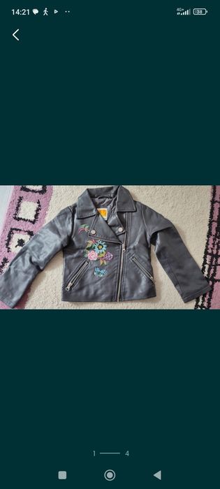 Geaca imitatie piele pt fete 3-4ani