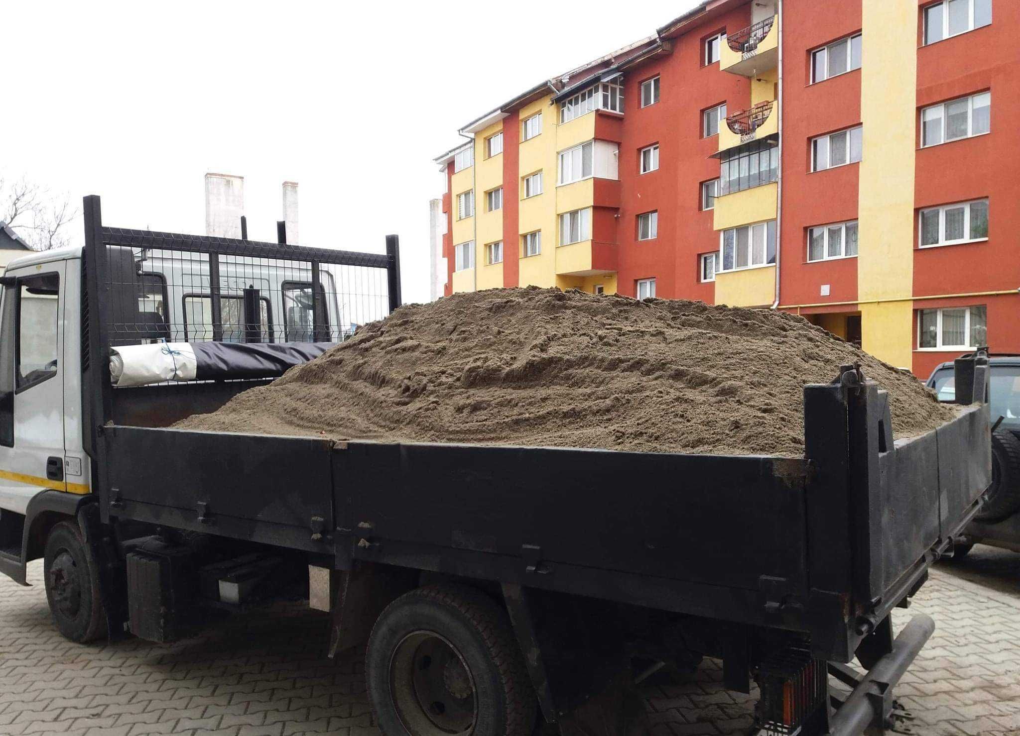 Transport moloz nisip pamant gazon agregate