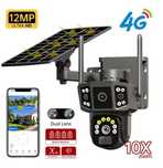Camera Video Supraveghere V380 Pro 4G Sim Panou Solar  12MP 6K UltraHD