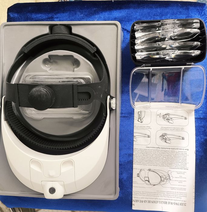 Светодиодная лупа для шлема с повязкой на голову.