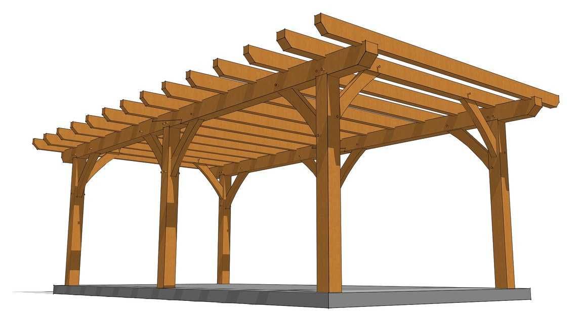 Pergola lemn masiv 800 x400 x 240h cm