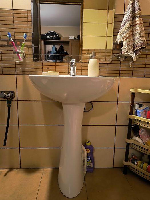 Lavoar cu picior ( chiuveta baie) cersanit complet