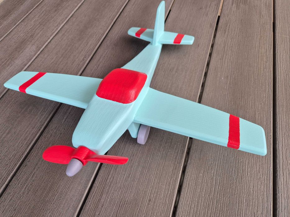 Avion din lemn jucarie unicat
