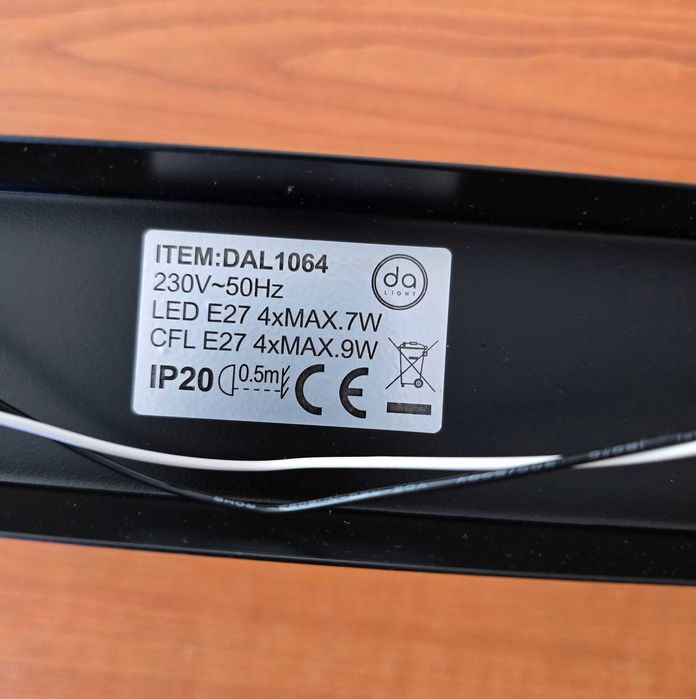 Corp de iluminat aplicat perete-tavan E27 LED Halo x4 - Negru