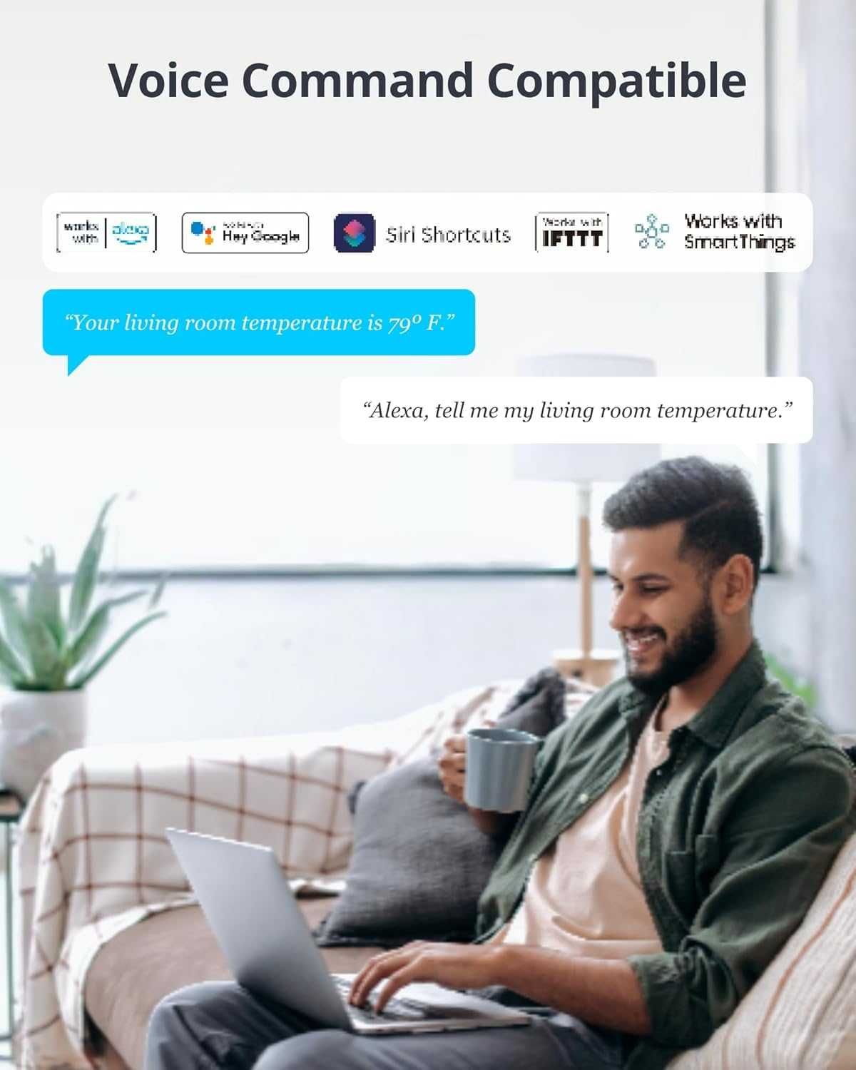 SwitchBot - WiFi метеостанция с външен сензор (Matter/HomeKit)