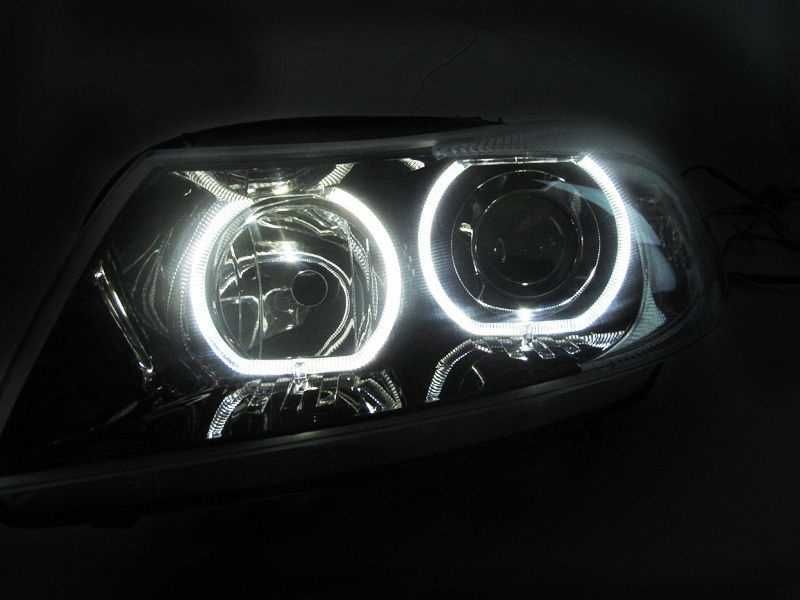 Faruri BMW E90 Angel eyes - in stoc -