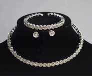 Set Colier Tenis + Bratara + Cercei din Zirconiu