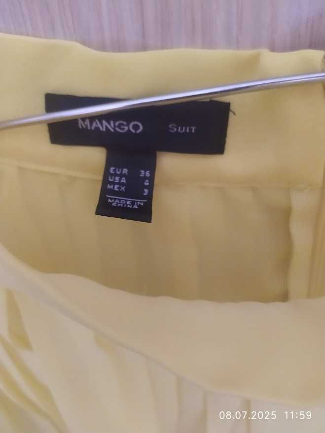 Плиссированная юбка mango