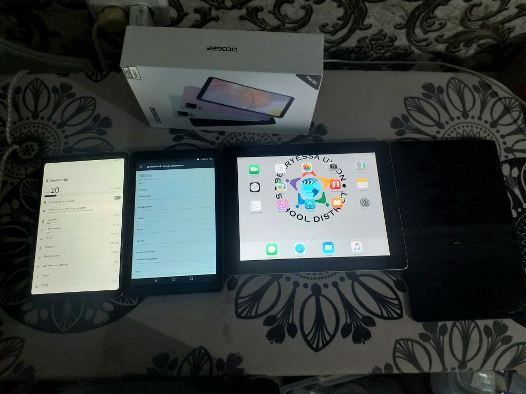 Planshet bor, 128gb xotira Imei o'tgan, karobka bor, oynasi singan