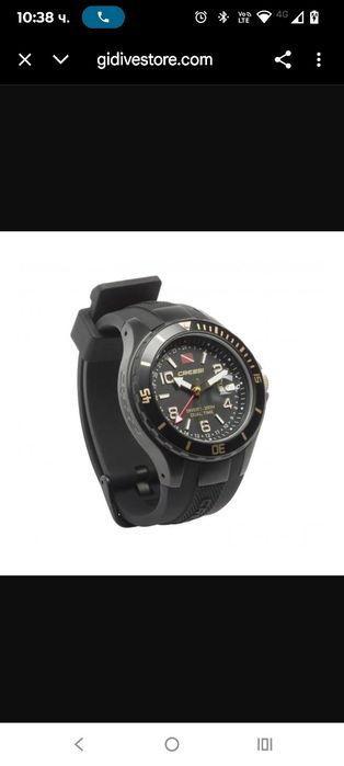 Cressi Traveller Dual Time Черен 10 ATM професионален подводен часовни