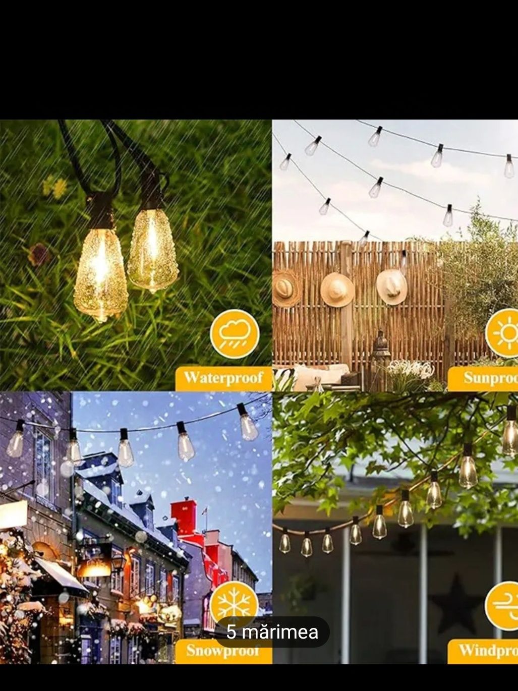 Vând ghirlandă pentru exterior 30 metri