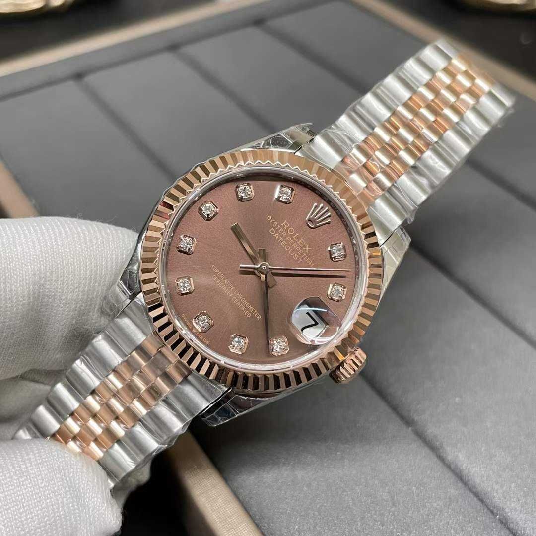 Часовници Rolex datejust 36mm сребро розово злато