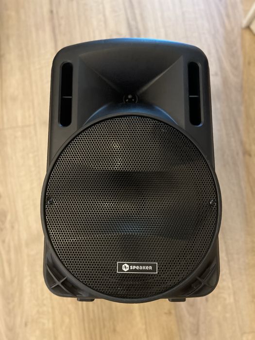 Vand Boxa A+ speaker BPLS12, pe roti + microfon + telecomanda