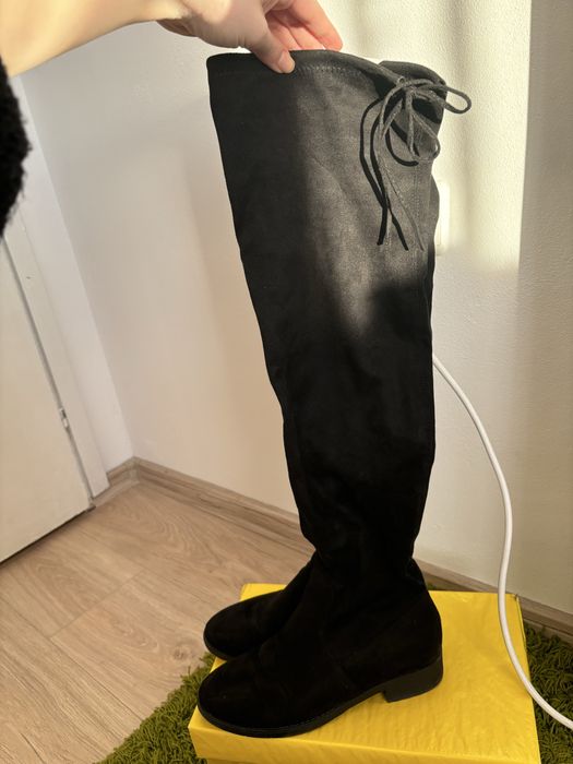 Черни чизми - велурени