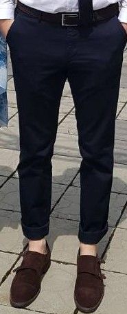 Мъжки чино панталони Massimo Dutti, размер 31, тъмно сини