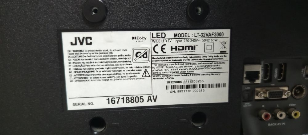JVC LCD 32' за части.