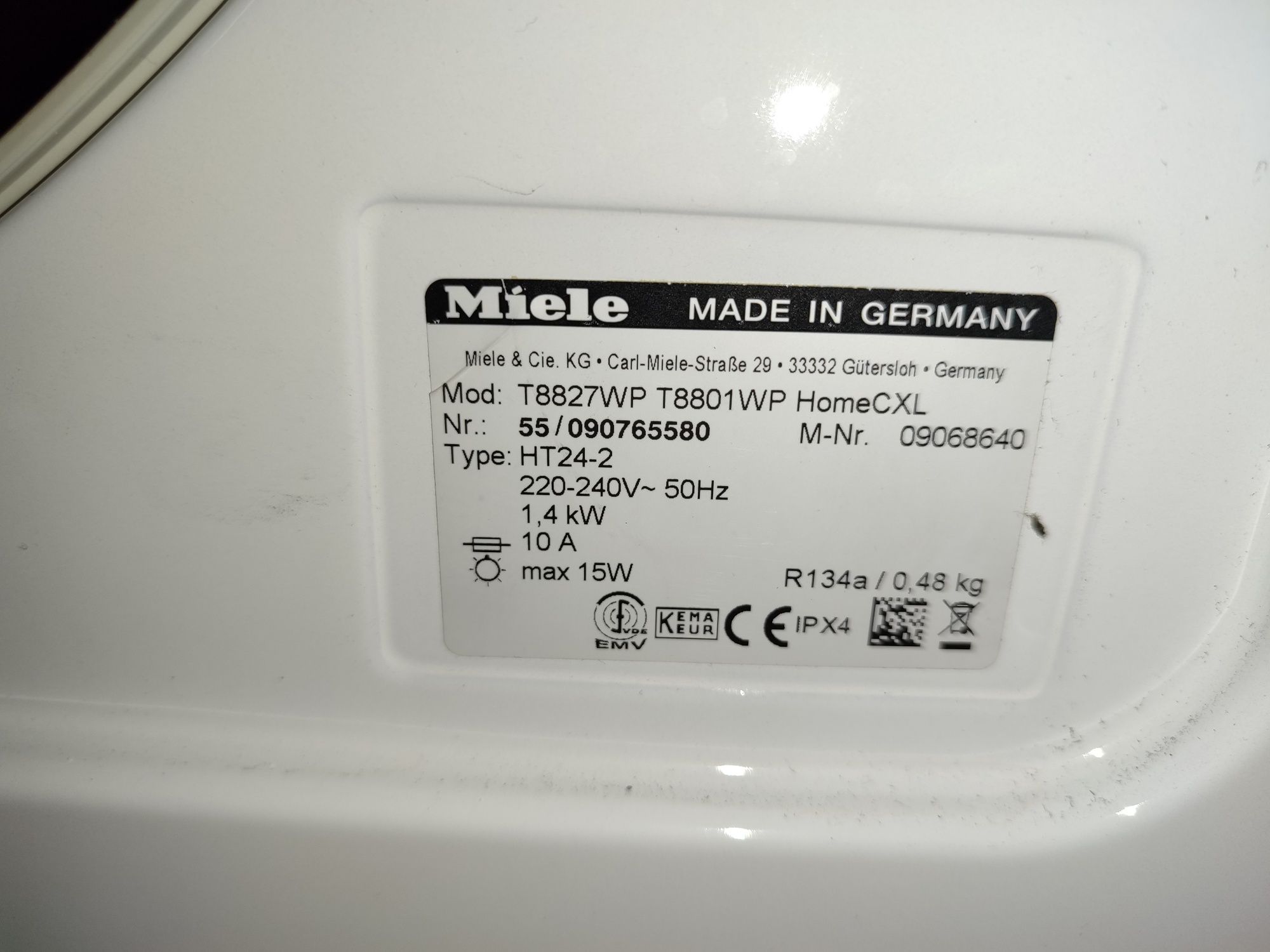 Сушилня Miele T8827WP  - 8кг. Термопомпа Клас А+